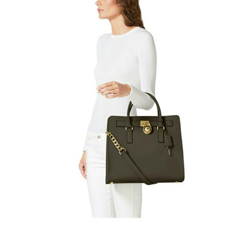 Michael Kors Limited Ed Dark Olive Hamilton tote